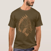 Indiaanse Chief  Boho Indiase Apache T-shirt (Voorkant)