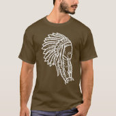 Indiaanse Chief Boho Indiase Apache T-shirt (Voorkant)