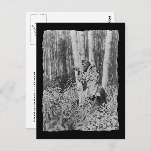  Indiaanse Cree Briefkaart (Voorkant / Achterkant)