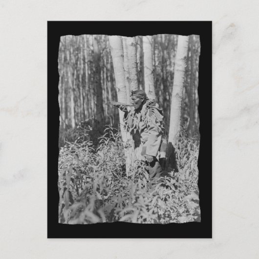  Indiaanse Cree Briefkaart (Voorkant)