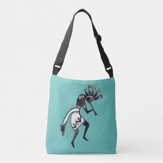 Indiaanse cultuur - Dansk Kokopelli 1 Crossbody Tas (Voorkant)
