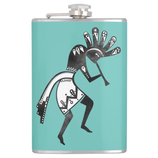 Indiaanse cultuur - Dansk Kokopelli 1 Heupfles (Voorkant)