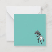 Indiaanse cultuur - Dansk Kokopelli 1 Notitiekaartje (Achterkant)