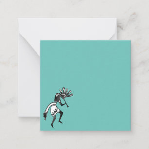 Indiaanse cultuur - Dansk Kokopelli 1 Notitiekaartje