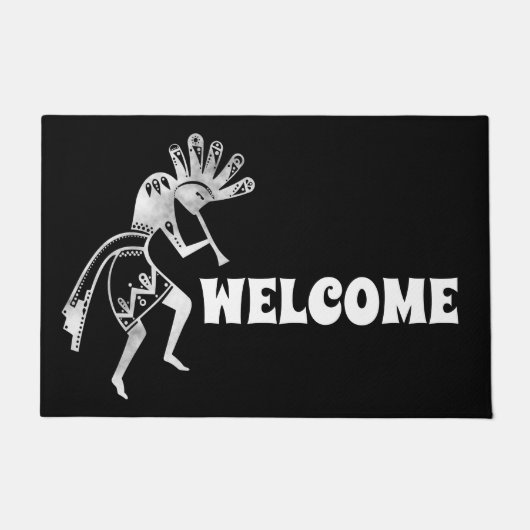 Indiaanse cultuur - Dansk Kokopelli 2 Deurmat (Voorkant)
