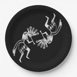 Indiaanse cultuur - Dansk Kokopelli 2 Papieren Bordje