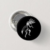 Indiaanse cultuur - Dansk Kokopelli 2 Ronde Button 3,2 Cm (Voorkant /achterkant)