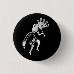 Indiaanse cultuur - Dansk Kokopelli 2 Ronde Button 3,2 Cm