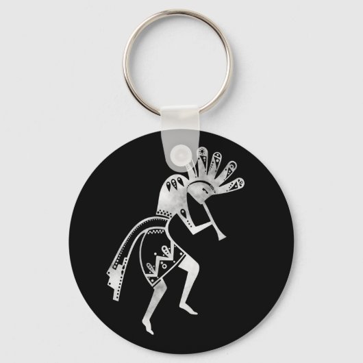 Indiaanse cultuur - Dansk Kokopelli 2 Sleutelhanger (Voorkant)