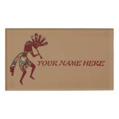 Indiaanse cultuur - Dansk Kokopelli 3 Naambadge (Voorkant)