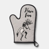 Indiaanse cultuur - Dansk Kokopelli 3 Ovenwant (Voorkant)