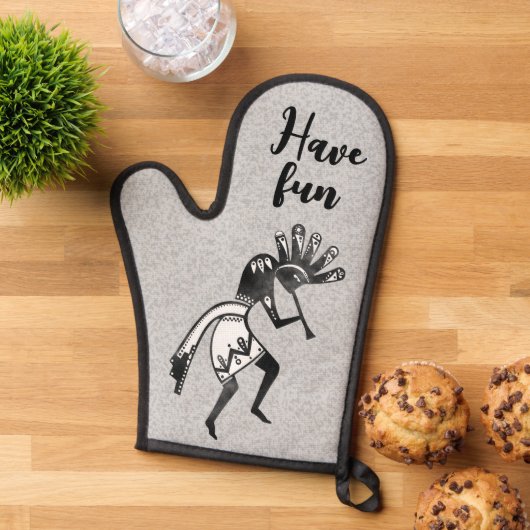 Indiaanse cultuur - Dansk Kokopelli 3 Ovenwant (Top down)