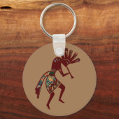 Indiaanse cultuur - Dansk Kokopelli 3 Sleutelhanger (Voorkant)