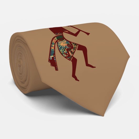 Indiaanse cultuur - Dansk Kokopelli 3 Stropdas (Opgerold)
