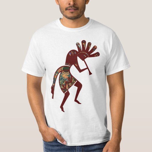Indiaanse cultuur - Dansk Kokopelli 3 T-shirt (Voorkant)