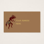 Indiaanse cultuur - Dansk Kokopelli 3 Visitekaartje (Achterkant)