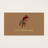 Indiaanse cultuur - Dansk Kokopelli 3 Visitekaartje (Voorkant)