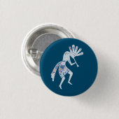 Indiaanse cultuur - Dansk Kokopelli 4 Ronde Button 3,2 Cm (Voorkant /achterkant)