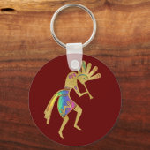 Indiaanse cultuur - Dansk Kokopelli 5 Sleutelhanger (Voorkant)