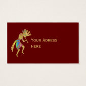 Indiaanse cultuur - Dansk Kokopelli 5 Visitekaartje (Achterkant)