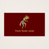 Indiaanse cultuur - Dansk Kokopelli 5 Visitekaartje (Voorkant)