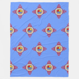 Indiaanse cultuur - Kachina Zia Symbool 1 Fleece Deken