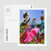 Indiaanse dans briefkaart (Voorkant / Achterkant)