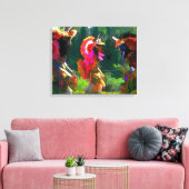 Indiaanse dans canvas afdruk (Insitu (Woonkamer))