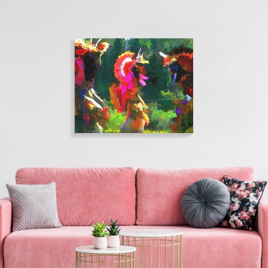 Indiaanse dans canvas afdruk (Insitu (Woonkamer))