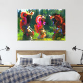 Indiaanse dans canvas afdruk (Insitu (Slaapkamer))