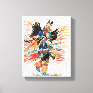 Indiaanse danser II Canvas Afdruk