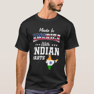 Indiaanse delen van Amerika India Kaart VS Vlag Af T-shirt