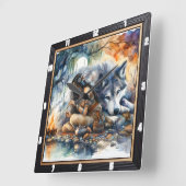 Indiaanse droom: rivier van reflecties vierkante klok (Hoek)