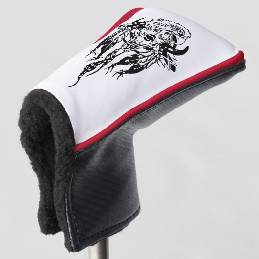 Indiaanse, Eagle, Dreamcatcher, koe schedel Golfheadcover (3/4 voorkant)