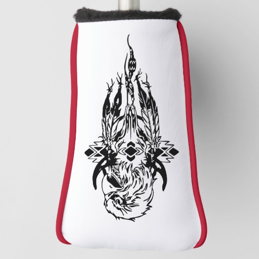 Indiaanse, Eagle, Dreamcatcher, koe schedel Golfheadcover (Draai 90)