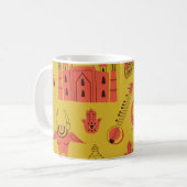 Indiaanse elementen, met de hand getekend . koffiemok (Voorkant links)