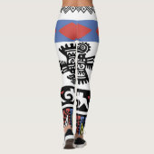 Indiaanse etnische illustratie leggings (Achterkant)