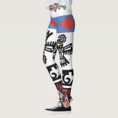 Indiaanse etnische illustratie leggings (Links)