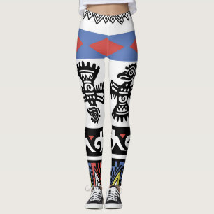 Indiaanse etnische illustratie leggings