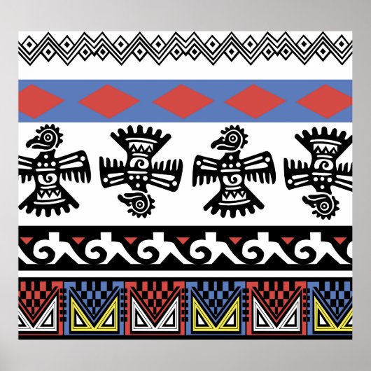 Indiaanse etnische illustratie poster (Voorkant)