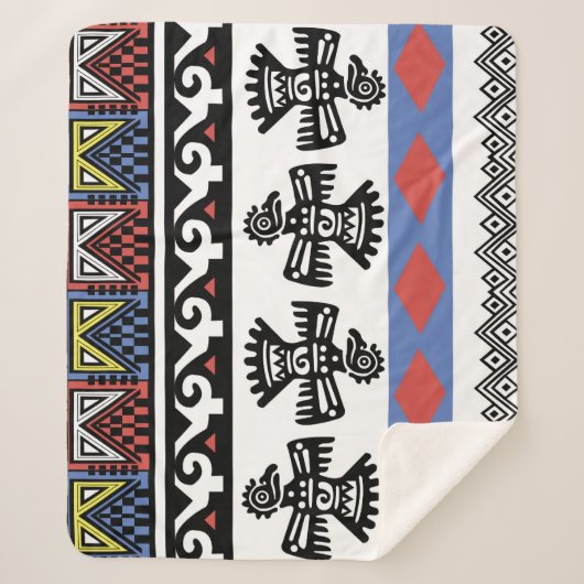 Indiaanse etnische illustratie sherpa deken (Voorkant)