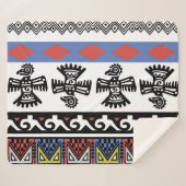 Indiaanse etnische illustratie sherpa deken (Voorkant (horizontaal))