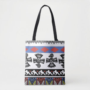 Indiaanse etnische illustratie tote bag