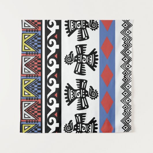 Indiaanse etnische illustratie wandkleed (Voorkant (horizontaal))