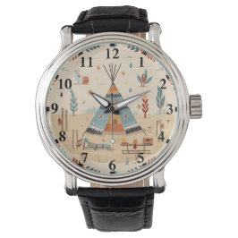 Indiaanse etnische kunststam Vintage Horloge