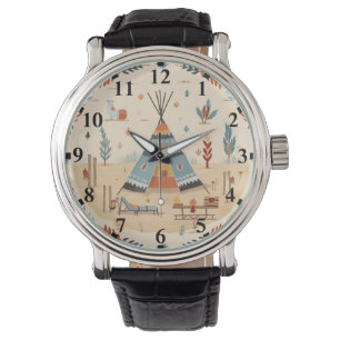 Indiaanse etnische kunststam Vintage Horloge