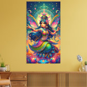 Indiaanse fee canvas afdruk (Insitu (Woonkamer))