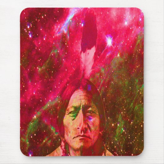 Indiaanse Geest van Sitting Bull Muismat (Voorkant)