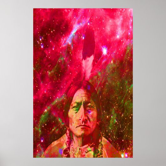 Indiaanse Geest van Sitting Bull Poster (Voorkant)