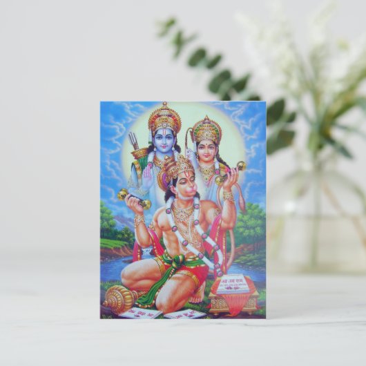 indiaanse god briefkaart (Staand voorkant)